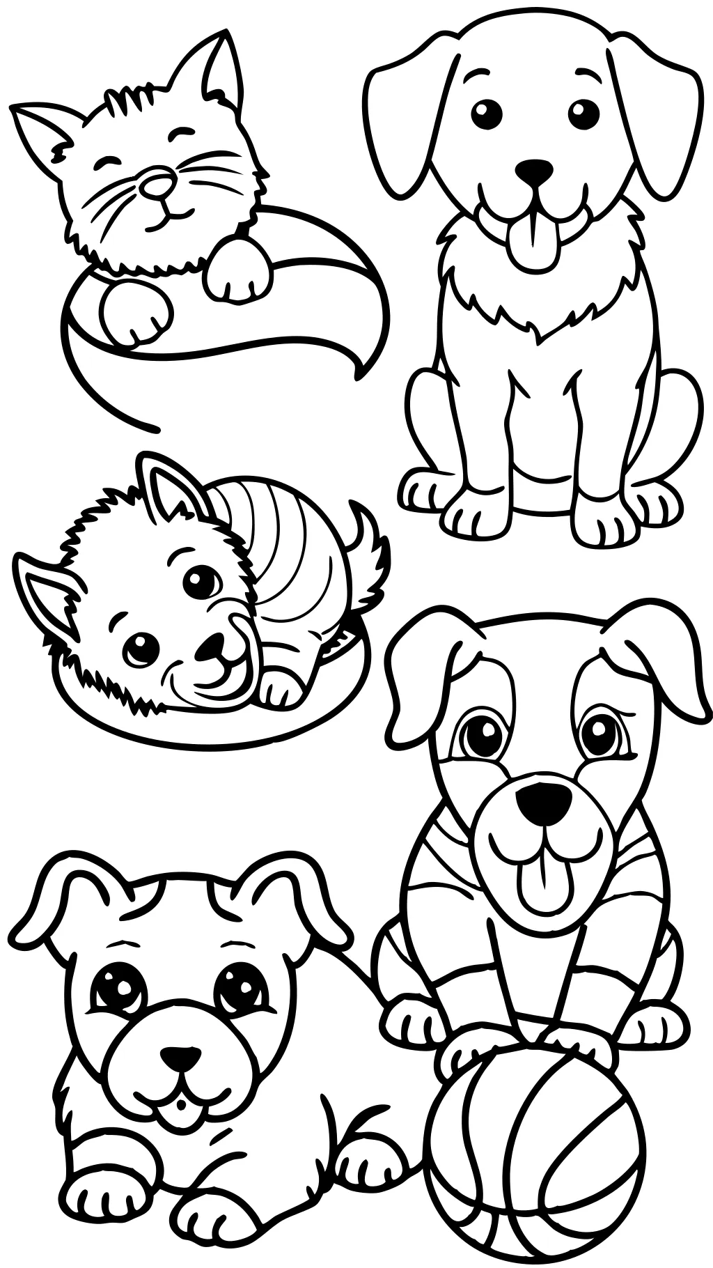 coloriages de chiots